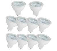 OUGEER Lot de 10 ampoules LED MR16 6 W GU5.3, équivalent à 60 W MR16, blanc froid 6000 K MR16, 600 lumens, intensité non variable AC/DC 12 V