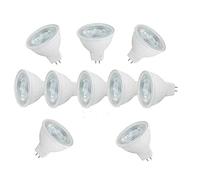 OUGEER Lot de 10 ampoules LED MR16 6 W GU5.3, équivalent à une lumière halogène MR16 de 60 W, blanc chaud 3000 K, 600 lumens, intensité non variable AC/DC 12 V