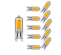 OUGEER Lot de 10 G9 Ampoule LED 2W équivalent 20 W Blanc Chaud 3000K 200LM AC220-240V Non Dimmable Céramique