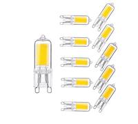 OUGEER Lot de 10 G9 Ampoule LED 2W équivalent 20 W Blanc Froid 6000K 200LM AC220-240V Non Dimmable Céramique