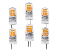 OUGEER Lot de 6 Ampoule G4 3W LED, AC220-240V 300LM 3W G4 Lumière (Equivalent à Halogène 30W), Blanc Chaud 3000K Pas Dimmable