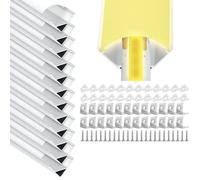 OUGPIU Profilé LED,Profilé LED en Forme de V 12x1M en Aluminium avec Diffuseur,Embouts et Clip de Montage,Compatible Bandes led ≤10 mm