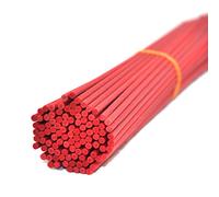 Ougual 50 pièces Fibre Diffuseur Recharge Bâtons de Remplacement pour Parfum Arôme (25cm*3mm, Rouge)