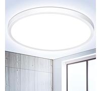 OUILA 6500K Plafonnier LED Salle de Bain Ø22CM 18W Plafonnier Lampe Plafond | Plafonnier IP44 Moderne Rond Luminaire Plafonnier 1800LM Lampe de Plafond Utilisé Chambre, Cuisine, Salon, Balcon, Couloir