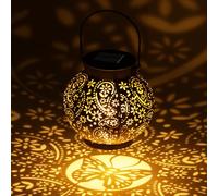 OUILA Lanterne solaire d'extérieur étanche IP65 - Lanterne de jardin LED suspendue - Lampes solaires d'extérieur vintage pour terrasse, véranda, cour et pelouse