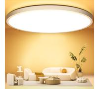 OUILA LED Plafonnier 3000K 50CM, Plafonnier 48W 4800LM Luminaire Plafonier