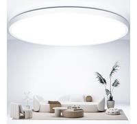 OUILA LED Plafonnier 6500K 50CM, Plafonnier 48W 4800LM Luminaire Plafonier | LED Plafonnier IP44 Lampe Plafond, Plafonier pour Salle de Bain, Chambre, Cuisine, Salon, Balcon, Bureau, Porche
