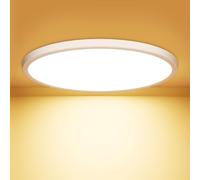 OUILA Plafonnier LED, Ø22CM 18W Plafonier Lampe Etanche 3000K Moderne Rond | Plafonnier LED Luminaire Plafonier 1600LM Plafonnier LED Salon, Chambre, Cuisine, Balcon, Couloir, Salle de Bain