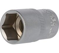 ouille Hexagonale BT022809 - Carré Intérieur de 1/2" 12,5 mm - Taille 18 mm - Longueur Douille 38 mm - Acier au Chrome Vanadium Mat de Haute Qualité - Robuste et Pratique - BRILLIANT TOOLS