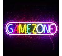 Ouitble Lampe néon LED Gamer - USB - Pour salle de jeux - Décoration avec crochet de suspension - Pour chambre de joueur, bureau, mur