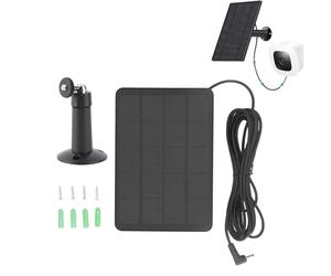 Ouitble Module Solaire pour Caméra Anneau 10W Panneau Solaire IP65 Chargeur de PanneauSolaire Imperméable pour Caméra Spot Light Ring 9,8 Pieds de Long (Csp4w-dc-b)