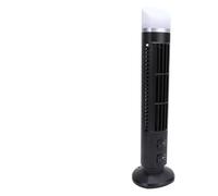 Ouitble Ventilateur Silencieux, Mini Ventilateur Colonne USB avec Lumière, Mobile Réglable, Fonctionnant sur Batterie pour la Maison, la Chambre à Coucher, le Bur (Noire)