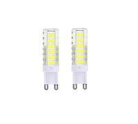 OUKAIDE Lot de 2 ampoules LED G9 7 W 2835 LED blanc froid 6000K Lampe LED Super claire 600 lm Angle d'éclairage 360° AC 220-240 V Intensité non variable Base en céramique G4