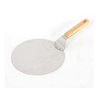 OUKANING Pelle à pizza en acier inoxydable avec poignée en bois pour la cuisson de pizzas, pains, gâteaux et biscuits faits maison 43,5 cm