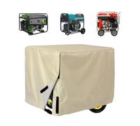 OUKENS Couverture de générateur électrique, Protection de générateur couvre électrique de Patio de Jardin extérieur adaptée à la Plupart des générateurs 3000-5000 Watts,couverture d'équipement (Beige)