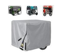 OUKENS Couverture de générateur électrique, Protection de générateur couvre électrique de Patio de Jardin extérieur adaptée à la Plupart des générateurs 3000-5000 Watts,couverture d'équipement (Gris)