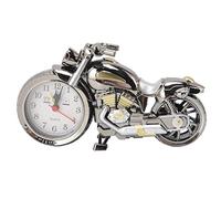 OUKENS Réveil De Moto, Ingénieux Modèle De Moto De Simulation Vintage, Horloge Créatif en Forme de Moto Rétro Réveil Garçons Cadeau pour Enfants Maison Voiture Bureau(PF168A-Or Noir Bicolore)