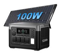 OUKITEL P1000 Plus 1024Wh 1800W Generateur Electrique Portable,Équipé Panneau Solaire 100W,LiFePO4 Station Électrique,11 Sorties