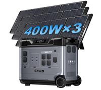 OUKITEL P5000E Pro Generateur Electrique Portable 5120Wh,Équipé 3 X Panneau Solaire 400W,LiFePO4 générateur solaire de 4000W