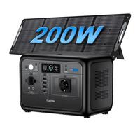 OUKITEL P800E 512Wh 800W Générateur Électrique Portable，Équipé d'un panneau solaire 200W, LiFePO4 Batterie,AC + Solaire 55 Min