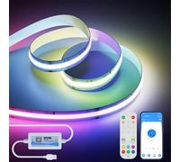 OULARA USB 5V RGB Smart IC Bande LED COB, 3M WS2811 IC Adressable Couleur flexible pour chasser les couleurs avec APP Contrôle/Musique Mode, fonctionne avec Alexa/Google pour TV, Cuisine, Fête DIY