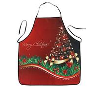 OULII Tablier de Cuisine Imperméable Tablier de Noël avec Motifs Sapin de Noël