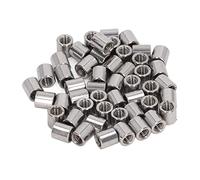 Oumefar 50 Pièces écrou D'accouplement Cylindrique 304 écrou D'accouplement en Acier Inoxydable M6x1 0 10 écrous de Connecteur Ronds