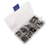Oumefar Assortiment de Clés Woodruff en Acier Inoxydable, 80 Pièces, Différentes Tailles pour L'assemblage de Machines, Durables et Portables