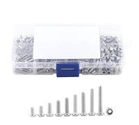 Oumefar Assortiment de Vis à Tête Bouton à Douille Hexagonale M3, en Acier Inoxydable Solide, pour Outils et Machines de Réparation, 280 Pièces