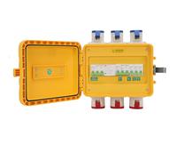 Oumefar Boîte de Distribution D'énergie Boîte de Distribution de Prise Panneau d'alimentation 16A IP65 étanche Extérieur 3 Prises Femelles CEE 3P et 3 Prises Femelles CEE 4P avec Poignée