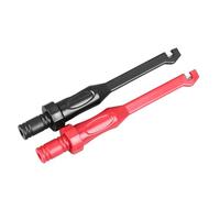 Oumefar Jeu de Clips de Crochet de Test, 2 Pièces, Sondes à Fiche Banane Flexibles pour Tests de Circuits et Utilisation Multimètre, Noir Rouge