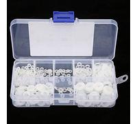 Oumefar Kit D'assortiment de Joints de Rondelle Plate en Nylon avec Boîte Longue Durée de Vie pour éviter les Fuites pour Entretoise et Réduction des Vibrations 500 Pièces M2-M6 Noir/blanc Résistant