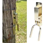 Oumefar Loquet de Porte à Verrouillage instantané, Verrouillage à Ressort Automatique, Loquet de Porte Robuste en Acier Inoxydable pour Portes de Clôture en Métal de Ferme, de Ranch et