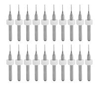 Oumefar Micro-Foret Hélicoïdal de Précision en Acier au Tungstène, 20 Pièces, Foret Hélicoïdal pour Bijoux, Gravure CNC et Outil Rotatif PCB 0.4mm