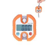 Oumefar Mini Balance à Grue 150 Kg, Crochet de Pesée Suspendu avec Affichage Double Précision, Balance Numérique Portable C100 pour Bagages, Pêche, épicerie (couleur orange)