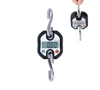 Oumefar Mini Balance à Grue 150 Kg, Crochet de Pesée Suspendu avec Affichage Double Précision, Balance Numérique Portable C100 pour Bagages, Pêche, épicerie (Noir)