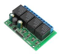 Oumefar Module de Relais Autobloquant à 4 Canaux, Compact et Fiable, Déclencheur à Faible Impulsion pour Maison Intelligente et Automobile, 6-24 V, 1 unité