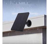 Oumefar Panneau Solaire 2 Pièces 10W, pour Caméra de sécurité Annulaire, Projecteur Cam Plus Pro, Batterie, Support Réglable à 360 Degrés pour L'extérieur