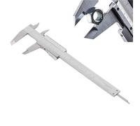Oumefar Pied à Coulisse en Acier Inoxydable, Résolution 0-150 Mm 0-6 Pouces, Résolution 0,01 Mm avec Curseur Autobloquant pour la Mesure Mécanique et le Bricolage