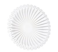 Oumefar Plateau plissé en Résine Blanche en Forme de Pétale pour Bijoux et Outils, Solution de Rangement Décorative de 26cm