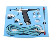 Oumefar Pulvérisateurs de peinture ensemble de pistolet Mini aérographe compresseur ensemble pistolet de pulvérisation Kit aérographe pistolet à gravité pour Arts gâteau décoration artisanat Pumpspray