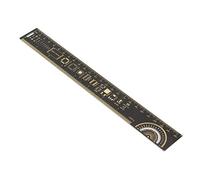 Oumefar Règle de Circuit imprimé plaqué or, Outil de Mesure de Haute Précision pour les Ingénieurs en électronique 10 Pouces/25 Cm