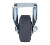 Oumefar Roulettes Directionnelles en Acier Inoxydable TPR, Roue Fixe pour Chariots et Garages, Diamètre 75 Mm, Performances Silencieuses