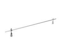OUNONA 1 Ensemble de Rail de galerie pour armoires, Supports de Rail argentés - Protection d'étagère Flottante en métal pour Armoire de Cuisine/Bar 15,75 Pouces