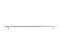 OUNONA 1 Ensemble de Rail de Support d'étagère Flottante pour armoires, Supports de Rail dorés - Quincaillerie de métallique pour étagère Flottante de Cuisine/Bar de 40 cm (15,75 Pouces).