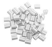OUNONA 100 Pièces Manchon Réduit la Concentration de Contraintes et Casse Prématurée en Aluminium de 8 Ovale pour Câble Métallique Standard pour Installations en Hauteur
