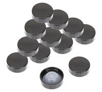 OUNONA 12 Pièces Bouchon de Bouteille Noir à Vis en Plastique | Cruches à Vin et Bouteilles, Limite les Fuites, Finition Noire, Lot Pratique pour Usage Domestique