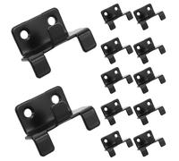 OUNONA 12 Pièces Crochet Suspendre pour Carrelage en Fer Noir, Clipon | Support Mural Repositionnable, Retrait Rapide, Protection du Mur, Organisation D’espace, pour Miroirs et Cadres