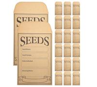 OUNONA 150 sachets de graines refermables : sachets de graines auto-adhésifs - de rangement pour pièces de monnaie de 12 x 8 cm - d'emballage pour fleurs et légumes de jardin