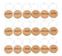 OUNONA 18 Pcs Marqueurs pour Verres à Vin Réutilisables en Matériau Synthétique Couleur Kaki, Identification de Boisson Élégante pour Fêtes et Réunions Familiales